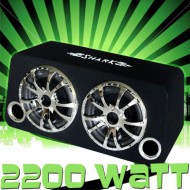 BX212-72A AKTIVE-12  Dual Doppelbasskiste 2200 Watt Boombox
