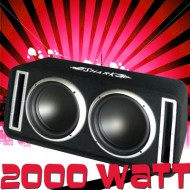 BX212-113A AKTIVE-12  Dual Doppelbasskiste 2000 Watt Boombox
